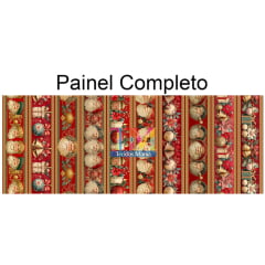 Tecido tricoline, microfibra ou gabardine estampado - Barrado - Noel enfeites