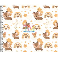 Tecido tricoline, microfibra ou gabardine estampado - Cervo - Star