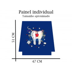 Tecido tricoline, microfibra ou gabardine estampado - Painel Ecobag - Odontologia