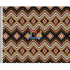 Tecido tricoline, microfibra ou gabardine estampado - Étnico - Gotas - fundo preto