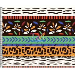 Tecido tricoline, microfibra ou gabardine estampado - Étnico - safari - Folhagens