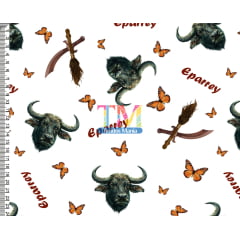 Tecido tricoline, microfibra ou gabardine estampado - Iansã - Eparrey -Fundo Branco Tecido tricoline, microfibra ou gabardine estampado - Iansã - Eparrey -Fundo Branco