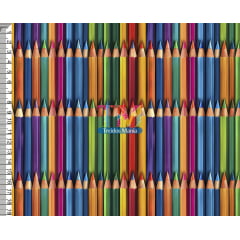 Tecido tricoline, microfibra ou gabardine estampado - Lápis - Colorido