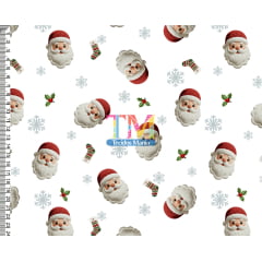 Tecido tricoline, microfibra ou gabardine estampado - Noel - Flocos de Neve - Bordado - 3D Tecido tricoline, microfibra ou gabardine estampado - Noel - Flocos de Neve - Bordado - 3D