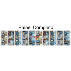 Tecido tricoline, microfibra ou gabardine estampado - Painel Barrado 3D Hortencia