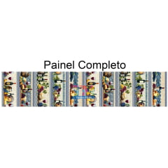 Tecido tricoline, microfibra ou gabardine estampado - Painel Barrado Vinho - 3D